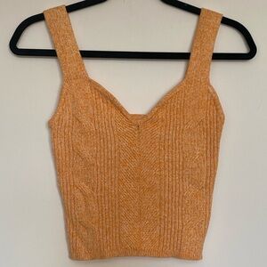 NWT Express Knit Cropped Tank - Orange Cream size XS